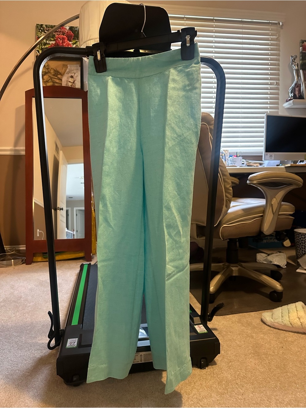 Boston Proper Mint Green Wide-Leg Pants